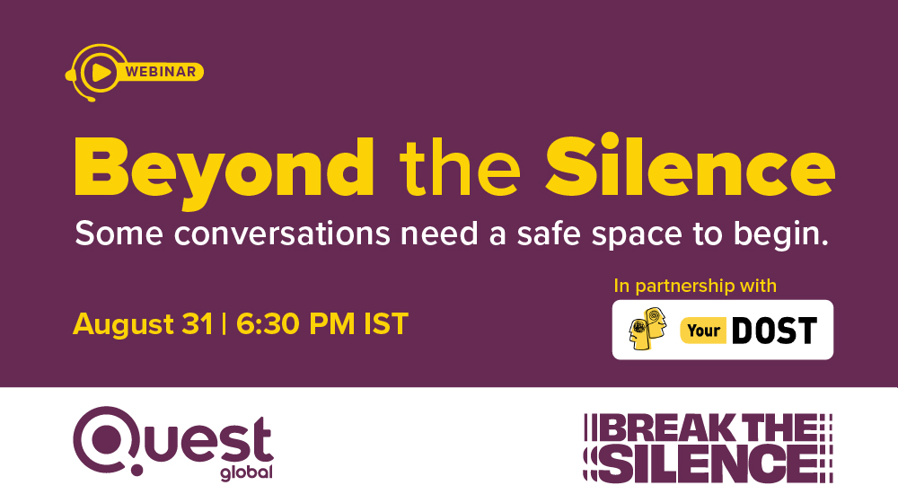 Beyond the Silence webinar — August 31, 6:30 PM IST. Some conversations need a safe space to begin.
